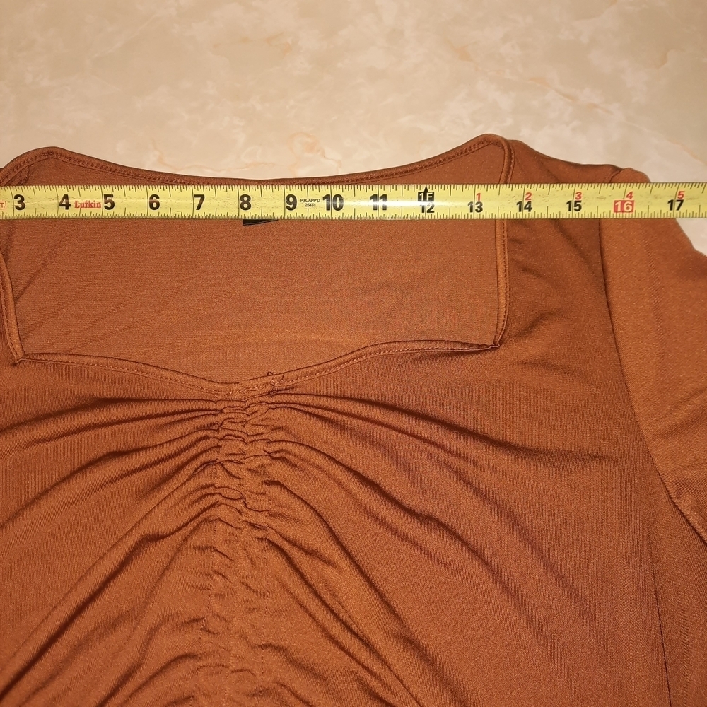 SHEIN Brown Ruched Mini Dress - Picture 4 of 10